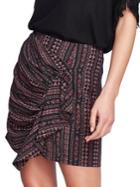 1.state Geo-print Ruffled Mini Skirt