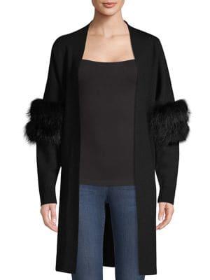 Kobi Halperin Joanna Fox Fur Trim Sweater
