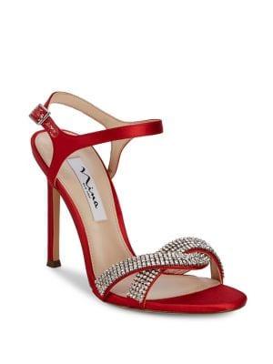 Nina Davia Embellished Satin Stiletto Heels