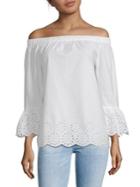 Beach Lunch Lounge Off-the-shoulder Cotton Top