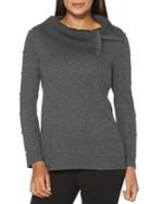 Rafaella Petite Embellished Long-sleeve Sweater