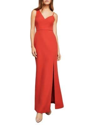 Bcbgmaxazria Asymmetrical Bodice Sleeveless Gown