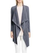Two By Vince Camuto Long Open Front Cotton Jacket