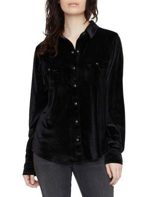 Sanctuary Velvet High-low Work Shirt