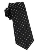 The Tie Bar Dot-print Woven Silk Tie