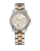 Juicy Couture Ladies Two-tone Crystallized Pedigree Watch