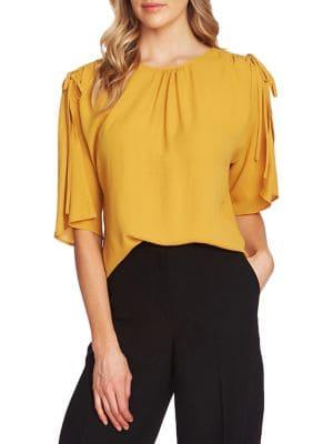 Vince Camuto Highland Rumple Split-sleeve Blouse