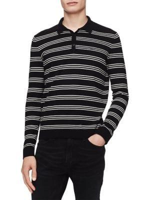 Calvin Klein Logo Cotton, Silk And Cashmere Polo