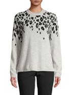 Lord & Taylor Leopard-print Cashmere Sweater