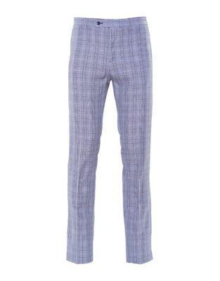 Paisley And Gray Checkered Suit Pants