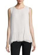 Calvin Klein Pleated Flounce-hem Blouse
