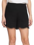 Cece Soft Crepe Embroidered Shorts