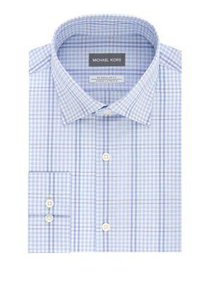 Michael Kors Regular-fit Airsoft Checkered Dress Shirt