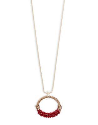 Kenneth Cole New York Red Items Crystal Pendant Necklace