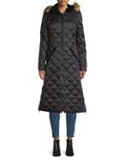 Laundry By Shelli Segal Hooded Faux Fur-trimmed Coat