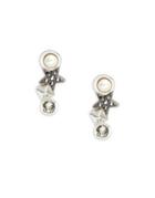Karl Lagerfeld Eclectic Stud Faux Pearl And Crystal Earrings