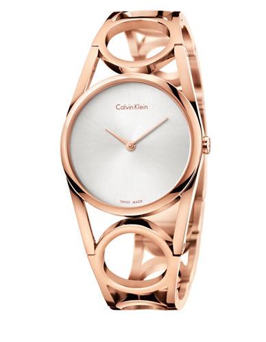 Calvin Klein Rose Goldtone Stainless Steel Bangle Watch, K5u2m646