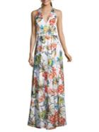 Nicole Miller New York Sleeveless Floral Gown