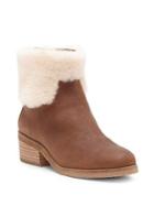 Lucky Brand Tarina Shearling-trimmed Leather Boots