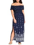 City Chic Plus Paisley Printed Maxi Dress