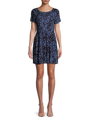 Molly Bracken Anchor-print Short-sleeve Mini Dress