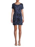 Molly Bracken Anchor-print Short-sleeve Mini Dress