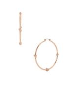 Kenneth Cole New York Knots And Pearls Crystal Large Knot Hoop Earrings