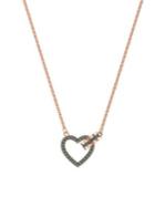 Lovely Dark Gray Swarovski Crystal Heart Pendant Necklace