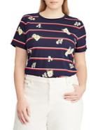 Lauren Ralph Lauren Plus Floral-print Cotton Top