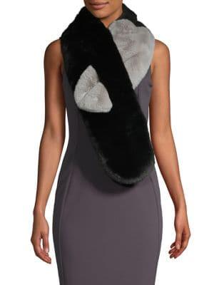 Echo Colorblock Faux Fur Shawl