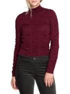 Nic+zoe Ruched Turtleneck Top