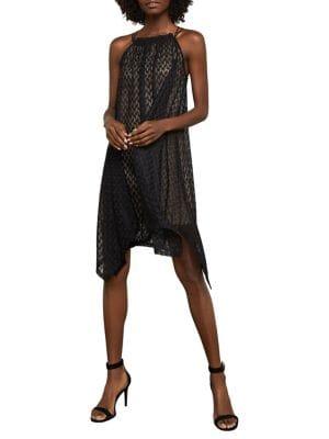 Bcbgmaxazria Allover Tile Halter Trapeze Dress