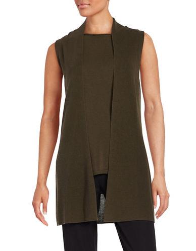 Eileen Fisher Solid Layered Cardigan