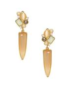 Vince Camuto Goldtone And Glass Stone Drop Clip Earrings