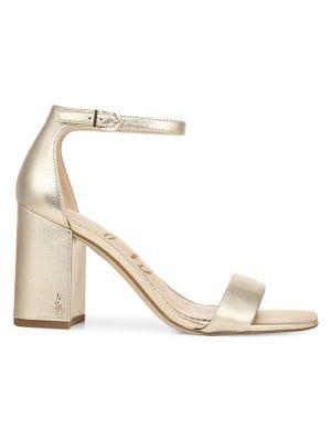 Sam Edelman Daniella Ankle-strap Metallic Leather Sandals