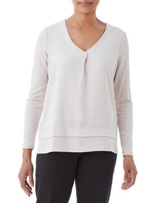 Olsen Nordic Mood Woven-front Top