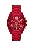 Michael Kors Bradshaw Chronograph Red Stainless Steel Watch