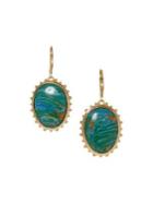 Sole Society Goldtone And Chrysocolla Leverback Drop Earrings