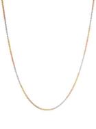 Lord & Taylor 925 Sterling Silver Tri-tone Twist Chain Necklace