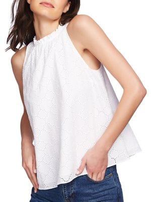 1.state Back-tie Crochet Top