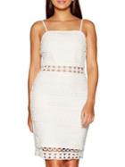 Quiz Spaghetti-strap Crochet Sheath Dress