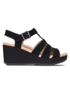 Vionic Hoola Tawny Strappy Suede Wedge Sandals