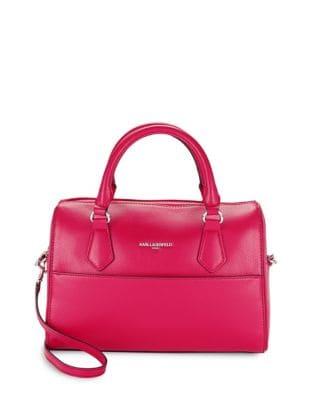 Karl Lagerfeld Paris Hermine Split Leather Satchel