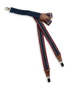 Black Brown Patterned Suspenders