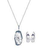 Swarovski Crystal Pendant Necklace And Earrings Set