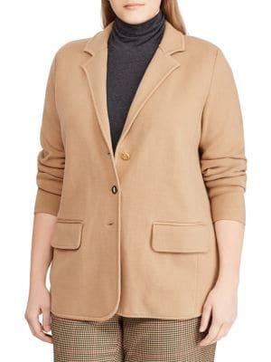 Lauren Ralph Lauren Plus Plus Classic Textured Blazer