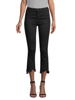 J Brand Ruby Chewed Hem Cropped Jeans