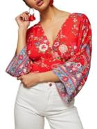 Miss Selfridge Saskia Kimono Cropped Blouse
