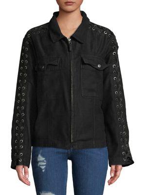 Free People Faye Collared Cotton Jacket