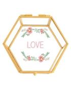 Cathy's Concepts Love Floral Gold Jewelry Box